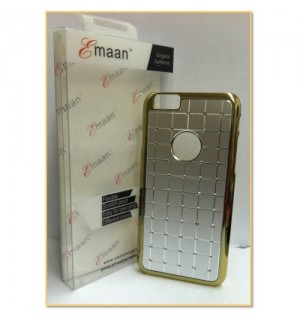 EMAAN - Luxury Diamond Crystal Rhinestone Bling Hard Case Cover For Apple iPhone 6 4.7" - SILVER COLOR - CHECKS PATTERN
